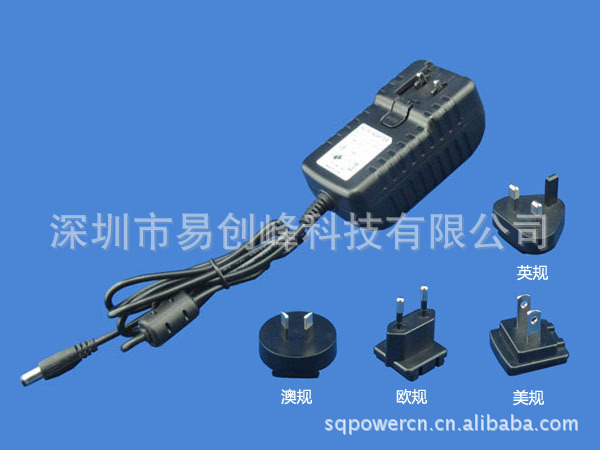 12V2A可转换头电脑电源适配器上面